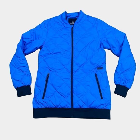 Volcom Quilted Down Parka Puffer Coat women’s large - Picture 1 of 10